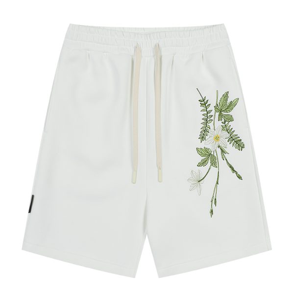 Summer Plant Series Double-Sided Jelly Feel Fabric Embroidered Sweatpants Shorts for Women - Y2K Aesthetic Fashion