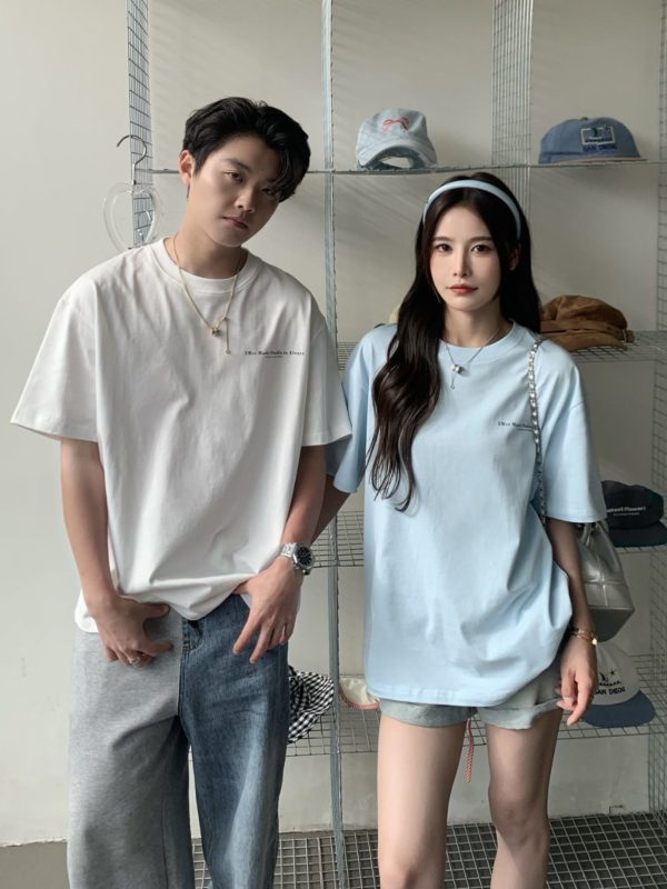 Summer Printed Letter Short Sleeve T-Shirt for Women - Loose Versatile Couple Top in Casual Style