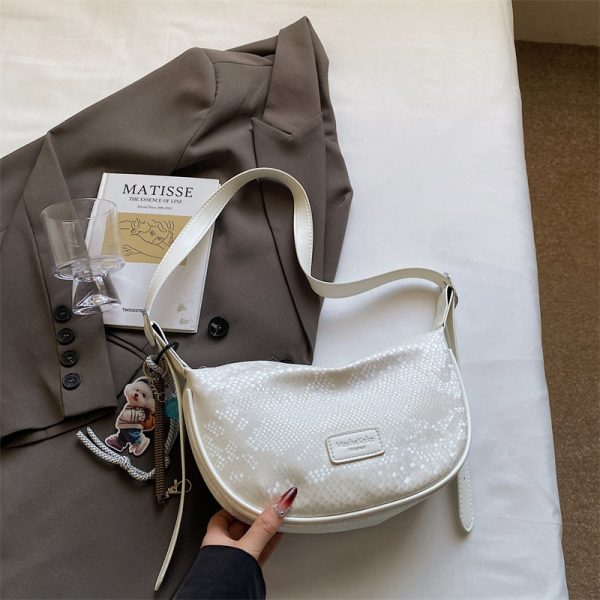Summer Textured Silver Dumpling Bag for Women - 2025 New Style, Versatile Crossbody Phone Bag, Trendy and Functional