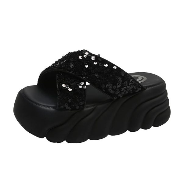Summer Thick-Soled Sandals for Women, Height-Increasing Fairy Style, Slip-On Design, Perfect for Skirts - 2025 Trend