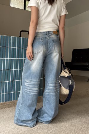 Summer Thin Washed Straight-Leg Jeans for Men and Women - American Retro Loose Fit Casual Pants