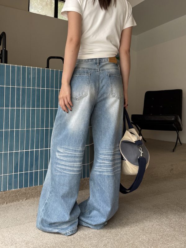 Summer Thin Washed Straight-Leg Jeans for Men and Women - American Retro Loose Fit Casual Pants
