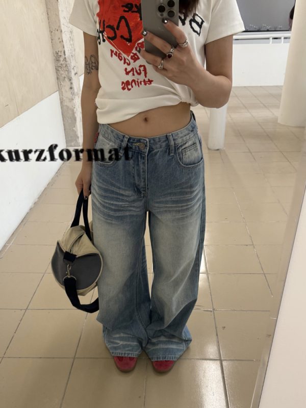 Summer Thin Washed Straight-Leg Jeans for Men and Women - American Retro Loose Fit Casual Pants