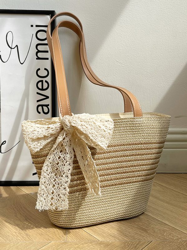 Summer Trendy Casual Woven Straw Bag for Women - Simple Beach Vacation Underarm Tote 2025 Fashion