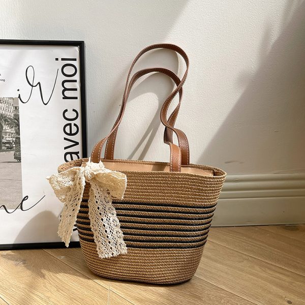 Summer Trendy Casual Woven Straw Bag for Women - Simple Beach Vacation Underarm Tote 2025 Fashion