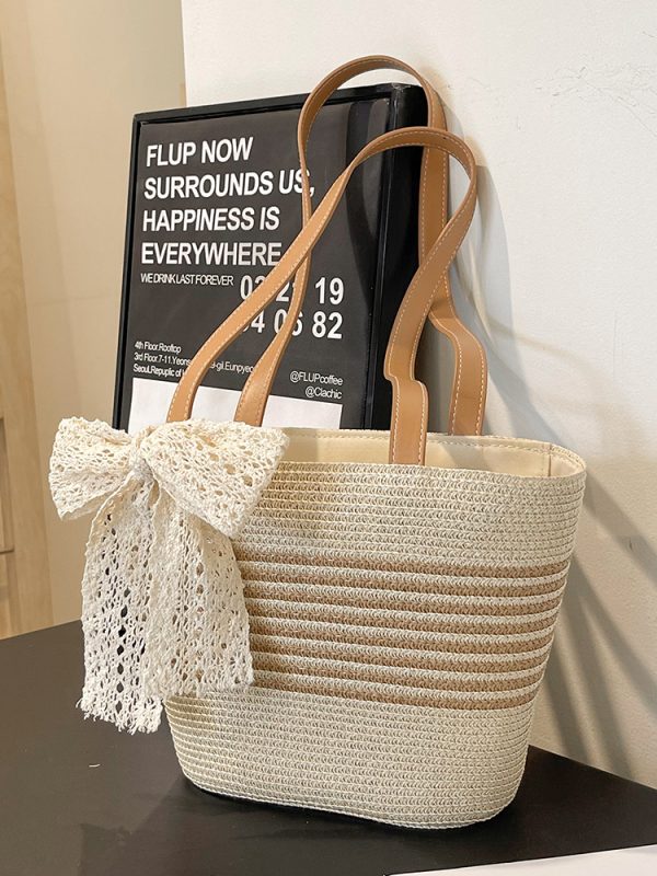Summer Trendy Casual Woven Straw Bag for Women - Simple Beach Vacation Underarm Tote 2025 Fashion