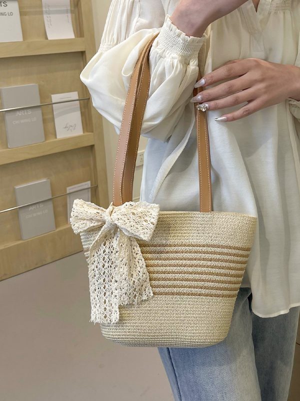 Summer Trendy Casual Woven Straw Bag for Women - Simple Beach Vacation Underarm Tote 2025 Fashion