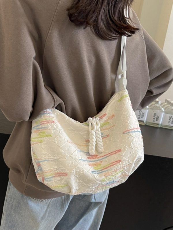 Summer Womenâ€™s Canvas Dumpling Bag - New 2025 Japanese Korean Style Single Shoulder Crossbody Tote - Versatile Commuter Bag