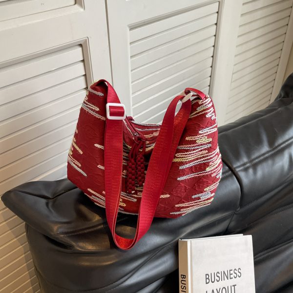 Summer Womenâ€™s Canvas Dumpling Bag - New 2025 Japanese Korean Style Single Shoulder Crossbody Tote - Versatile Commuter Bag