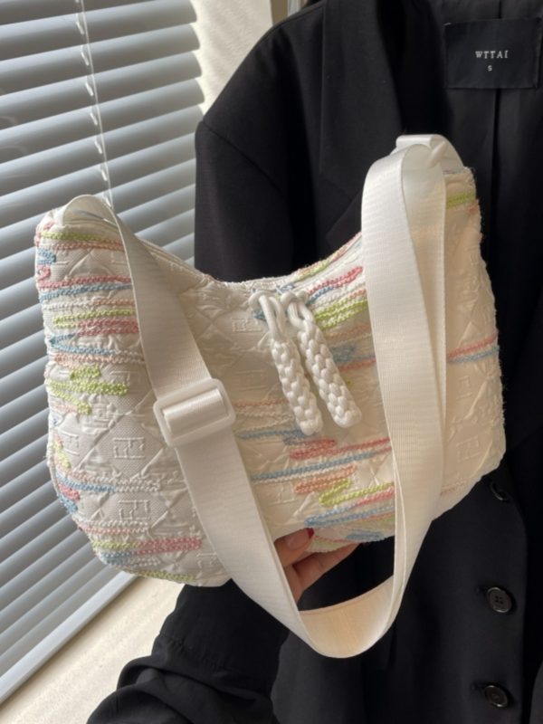 Summer Womenâ€™s Canvas Dumpling Bag - New 2025 Japanese Korean Style Single Shoulder Crossbody Tote - Versatile Commuter Bag