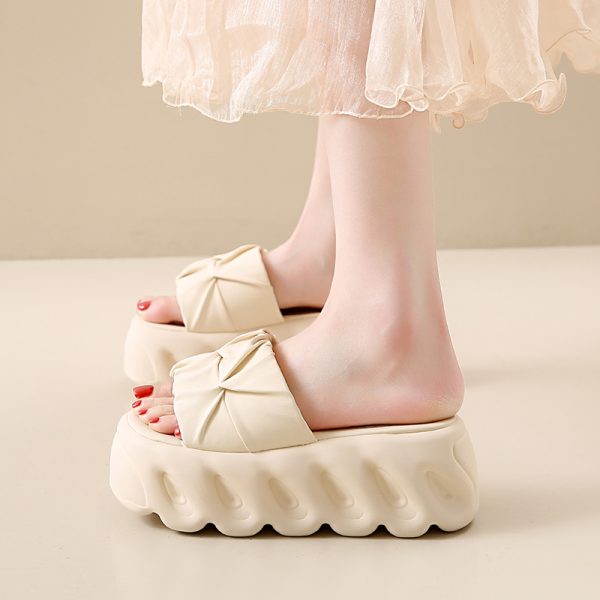 Summer Women's Fairy Style Beach Sandals with Thick Sole, One-Strap Slippers for Skirts - Trendy 2025 Outdoor Footwear
