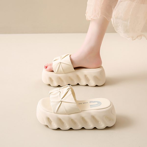 Summer Women's Fairy Style Beach Sandals with Thick Sole, One-Strap Slippers for Skirts - Trendy 2025 Outdoor Footwear