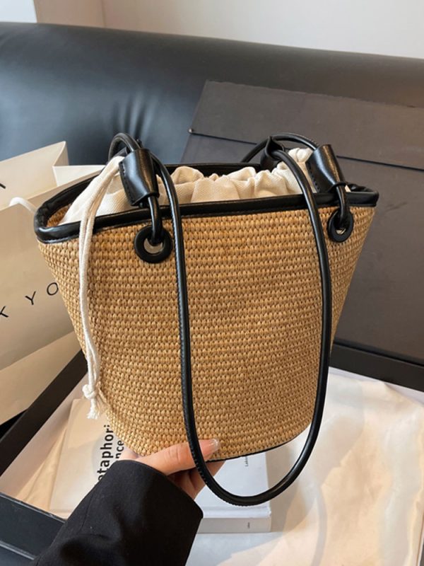 Summer Woven Straw Bag for Women, Handheld Casual Beach Shoulder Bag, Versatile 2025 Fashion Accessory