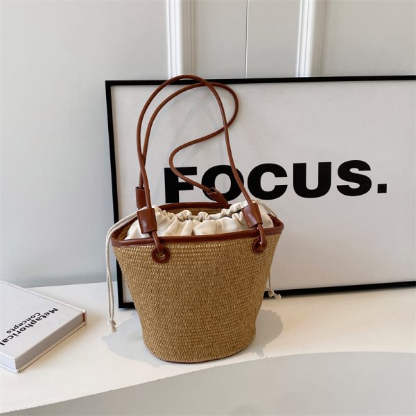 Summer Woven Straw Bag for Women, Handheld Casual Beach Shoulder Bag, Versatile 2025 Fashion Accessory