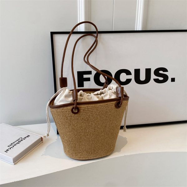 Summer Woven Straw Bag for Women, Handheld Casual Beach Shoulder Bag, Versatile 2025 Fashion Accessory
