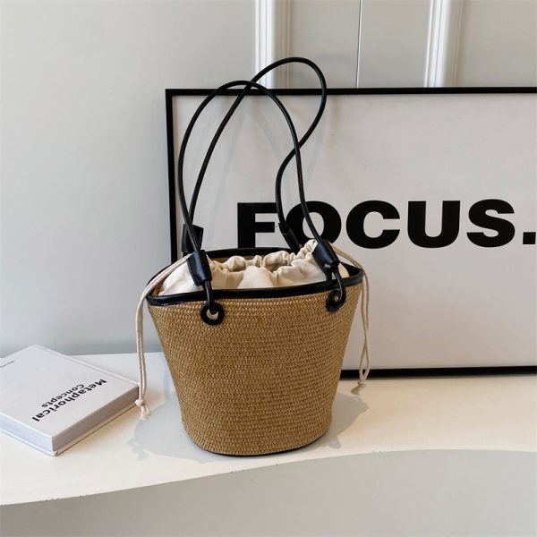 Summer Woven Straw Bag for Women, Handheld Casual Beach Shoulder Bag, Versatile 2025 Fashion Accessory