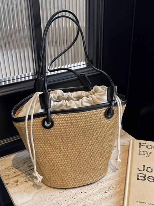 Summer Woven Straw Bag for Women, Handheld Casual Beach Shoulder Bag, Versatile 2025 Fashion Accessory