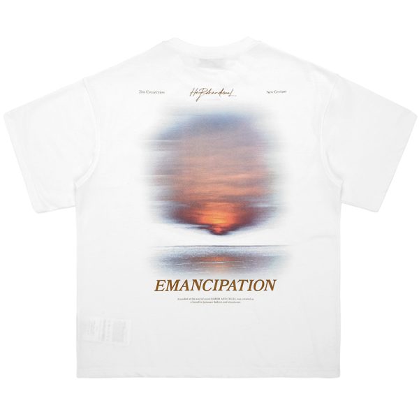 Sunset American Street Short Sleeve Pure Cotton T-Shirt for Couples - Trendy 90s Inspired Fashion