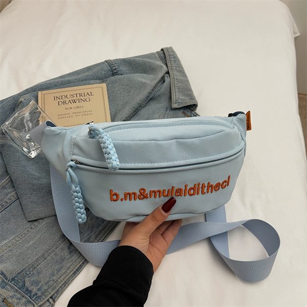 Textured Trendy Chest Bag - 2025 Fashion High-End Single Shoulder Crossbody Bag for Casual Versatile Style