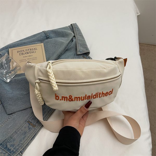 Textured Trendy Chest Bag - 2025 Fashion High-End Single Shoulder Crossbody Bag for Casual Versatile Style