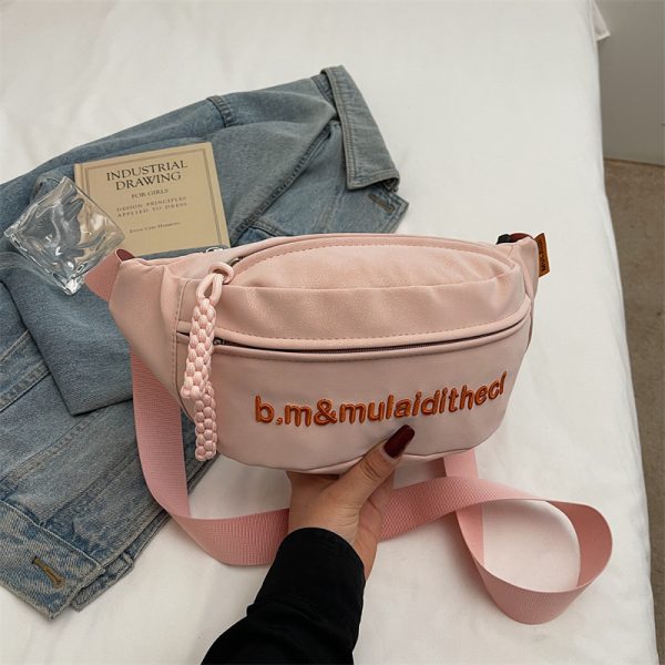Textured Trendy Chest Bag - 2025 Fashion High-End Single Shoulder Crossbody Bag for Casual Versatile Style