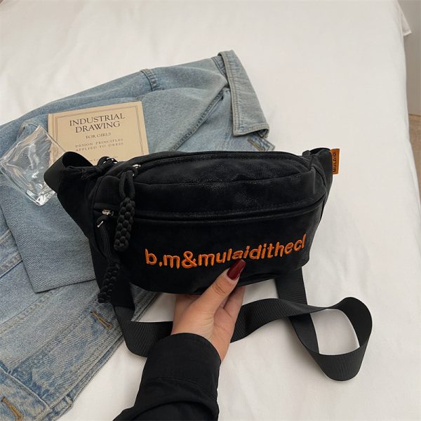 Textured Trendy Chest Bag - 2025 Fashion High-End Single Shoulder Crossbody Bag for Casual Versatile Style