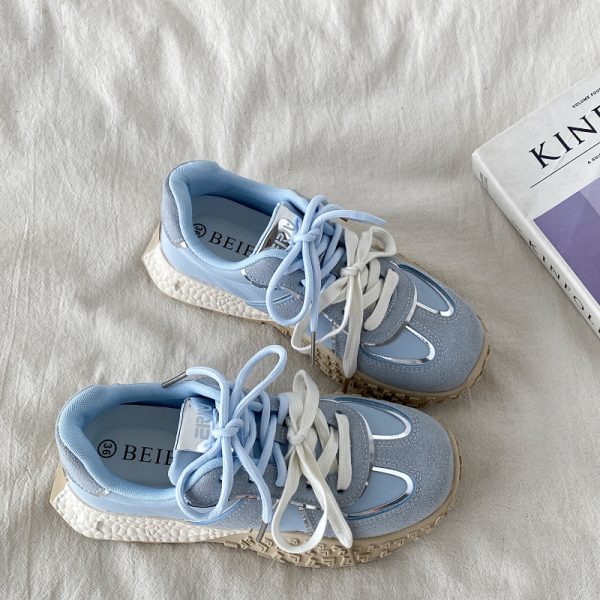 Thick-Soled Casual Sports Shoes for Women - 2025 Popcorn A Gan Little White Sneakers, Trendy Comfort Footwear