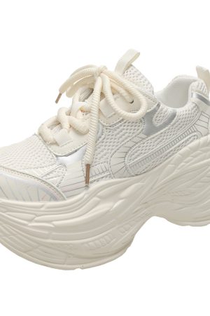 Thick-Soled Dad Shoes for Women - Summer Height-Increasing Mesh Casual Sneakers, Breathable Sports Shoes for Petite Figures, 2024