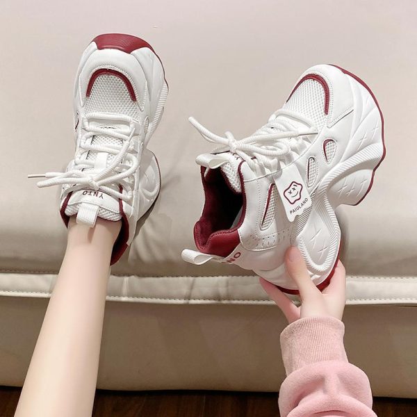Thick-Soled European-Style Dad Shoes for Women, 2025 Spring Casual Footwear, Height-Increasing Sneakers for Petite Women