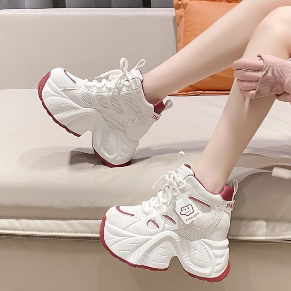 Thick-Soled European-Style Dad Shoes for Women, 2025 Spring Casual Footwear, Height-Increasing Sneakers for Petite Women