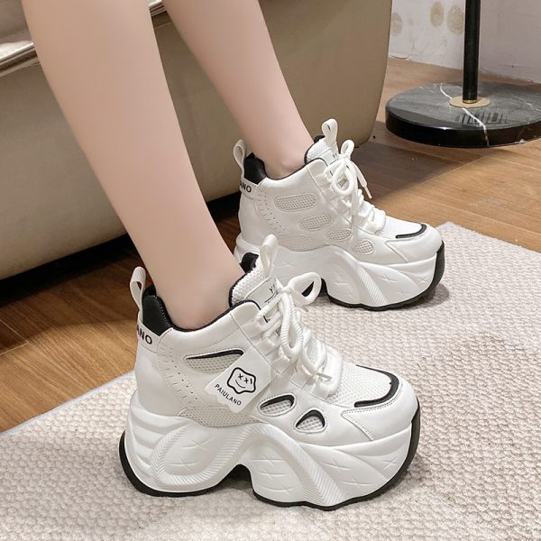 Thick-Soled European-Style Dad Shoes for Women, 2025 Spring Casual Footwear, Height-Increasing Sneakers for Petite Women