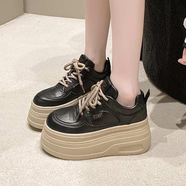 Thick-Soled Platform Shoes for Petite Women | Height-Increasing Casual Sports Shoes | Versatile Spring & Autumn Style 2024
