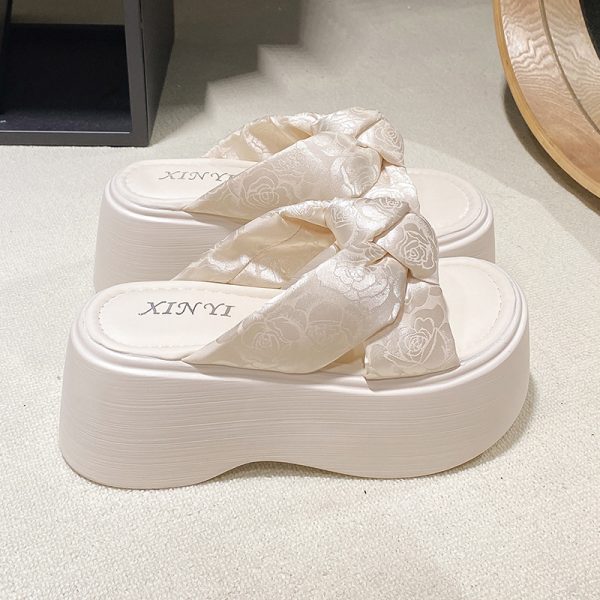 Thick-Soled Platform Slide Sandals for Women - Versatile Summer Outdoor Wear, Height-Increasing Soft Sole, Fashionable 2025 Style