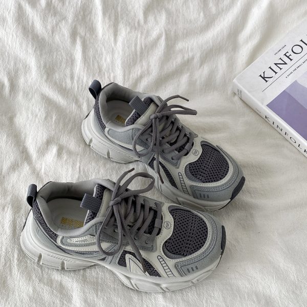 Thick-Soled Sports Shoes for Women - 2025 Spring Retro Casual Dad Sneakers, Versatile & Stylish Running Shoes