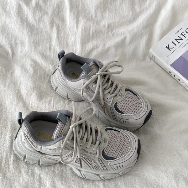 Thick-Soled Sports Shoes for Women - 2025 Spring Retro Casual Dad Sneakers, Versatile & Stylish Running Shoes