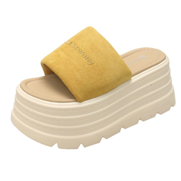 Thick-Soled Summer Sandals for Women - 2025 Fairy Style, Height-Increasing 8cm, Trendy Slippers for Skirts and Dresses