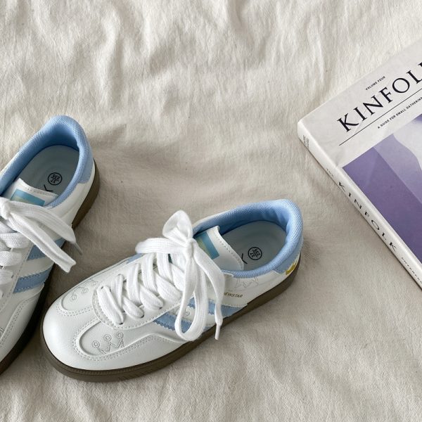 Thick-Soled White Casual Sneakers for Women - Han-Style Chic Spring 2025 Versatile Niche Footwear