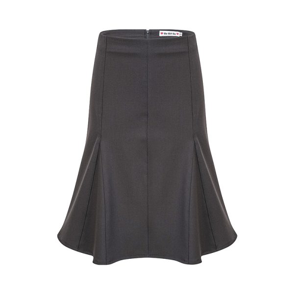 Three-Dimensional Cut Mermaid Skirt - Women's Mid-Waist A-Line Slimming Skirt in European American Style