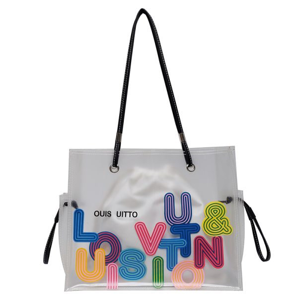 Transparent Jelly Tote Bag for Women - Large Capacity, 2025 Fashion Trend, Spring/Summer Niche Handbag