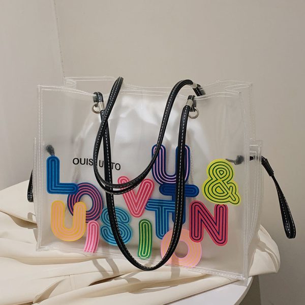 Transparent Jelly Tote Bag for Women - Large Capacity, 2025 Fashion Trend, Spring/Summer Niche Handbag