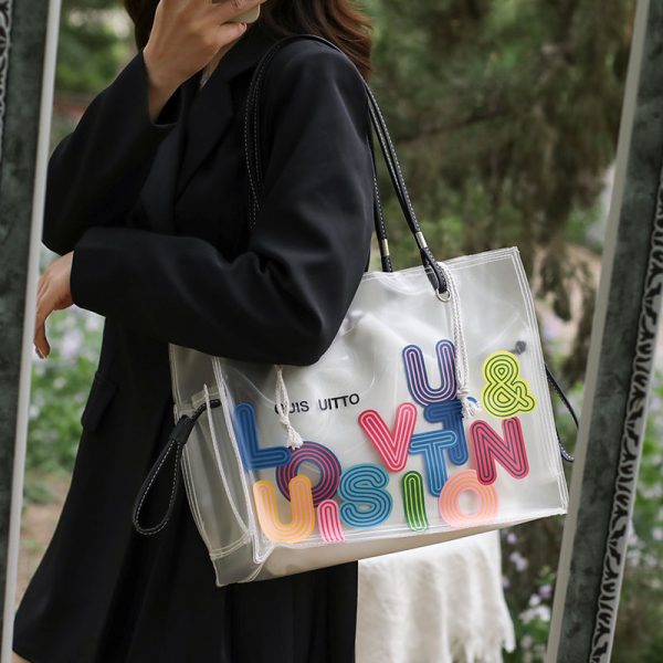 Transparent Jelly Tote Bag for Women - Large Capacity, 2025 Fashion Trend, Spring/Summer Niche Handbag