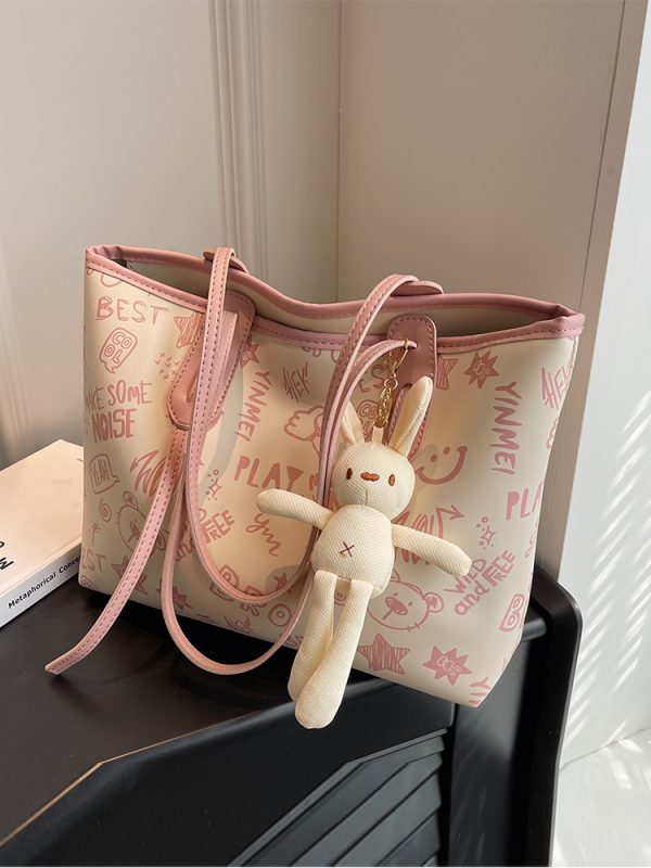 Trendy 2025 Women's Large Capacity Tote Bag - Versatile Commuter Shoulder Bag for Everyday Fashion