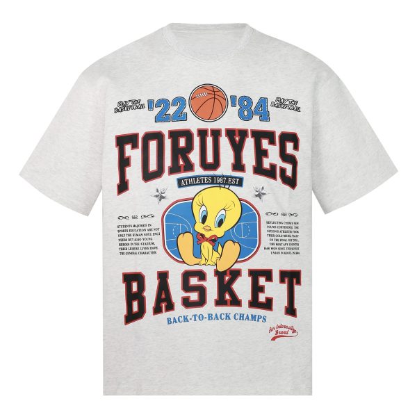 Trendy American Bird Basketball Letter Print Short Sleeve T-Shirt for Couples - Spring Summer Style, Casual Y2K Vibe