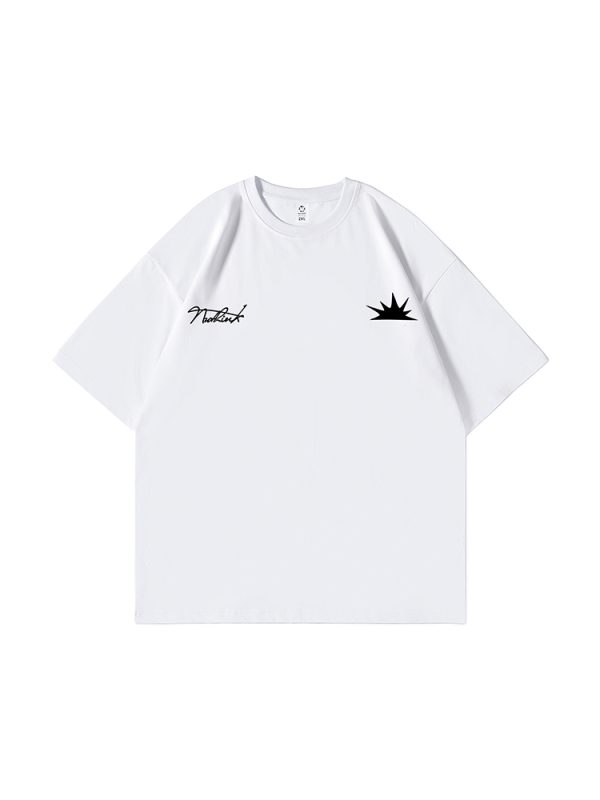 Trendy American Minimalist Short-Sleeve T-Shirt for Men, Loose Fit Plus Size Couple's Top for Spring Fashion