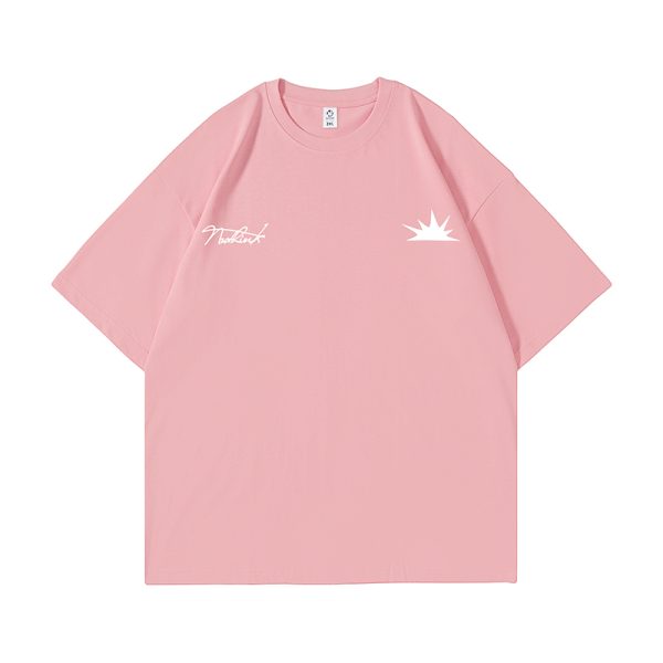 Trendy American Minimalist Short-Sleeve T-Shirt for Men, Loose Fit Plus Size Couple's Top for Spring Fashion