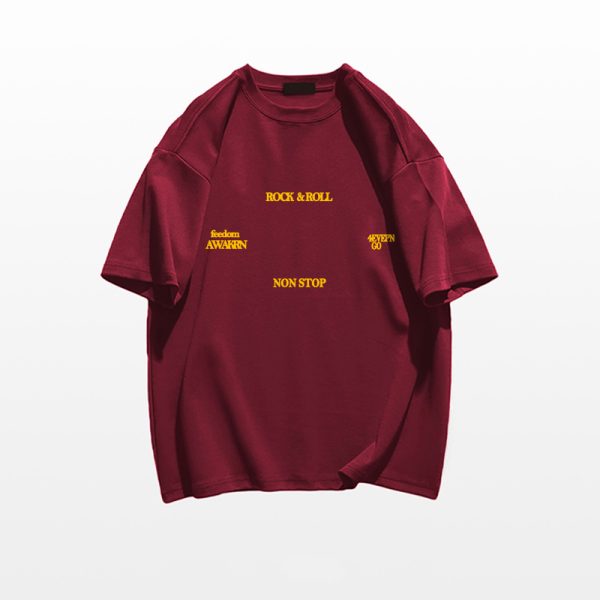 Trendy American Retro Letter Short-Sleeve T-Shirt for Men and Women, Pure Cotton, Plus Size, Loose Fit, Chic Hong Kong Style