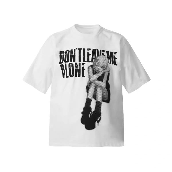 Trendy American-Style Portrait Printed Short-Sleeve T-Shirt for Women - Summer Loose Fit Pure Cotton Slimming Tee Top