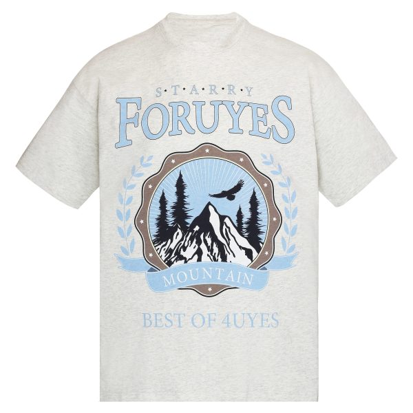 Trendy American Vintage Mountain Wheat Spike Loose T-Shirt for Men and Women - Spring Summer Short Sleeve Round Neck Fashion Top
