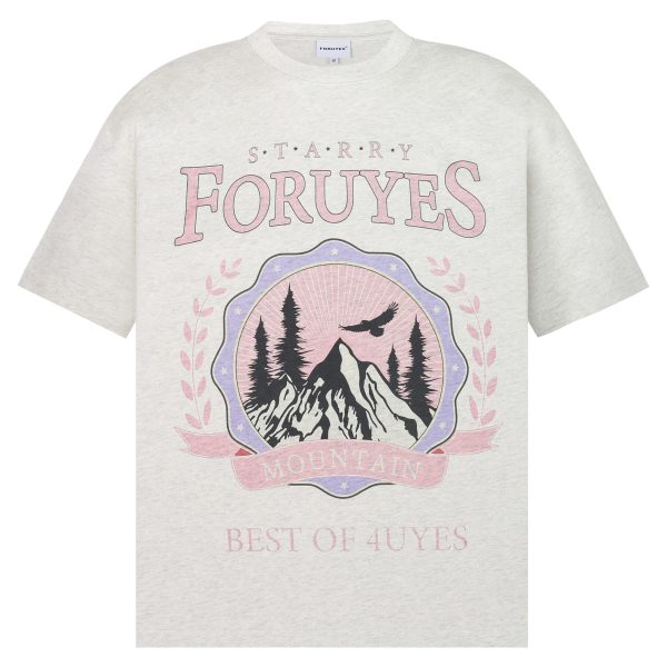Trendy American Vintage Mountain Wheat Spike Loose T-Shirt for Men and Women - Spring Summer Short Sleeve Round Neck Fashion Top