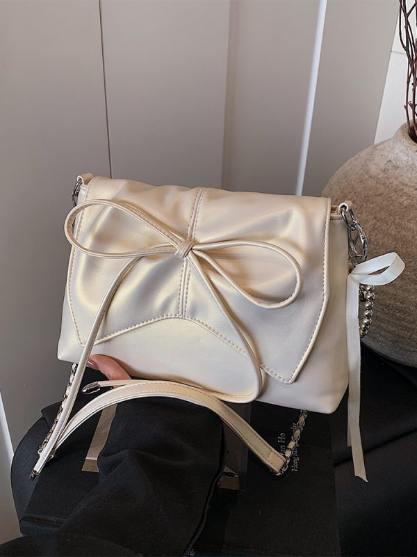 Trendy Ballet-Style Women's Shoulder Bag 2025 - Versatile Crossbody with Silver Chain - Fashionable High-End Feel